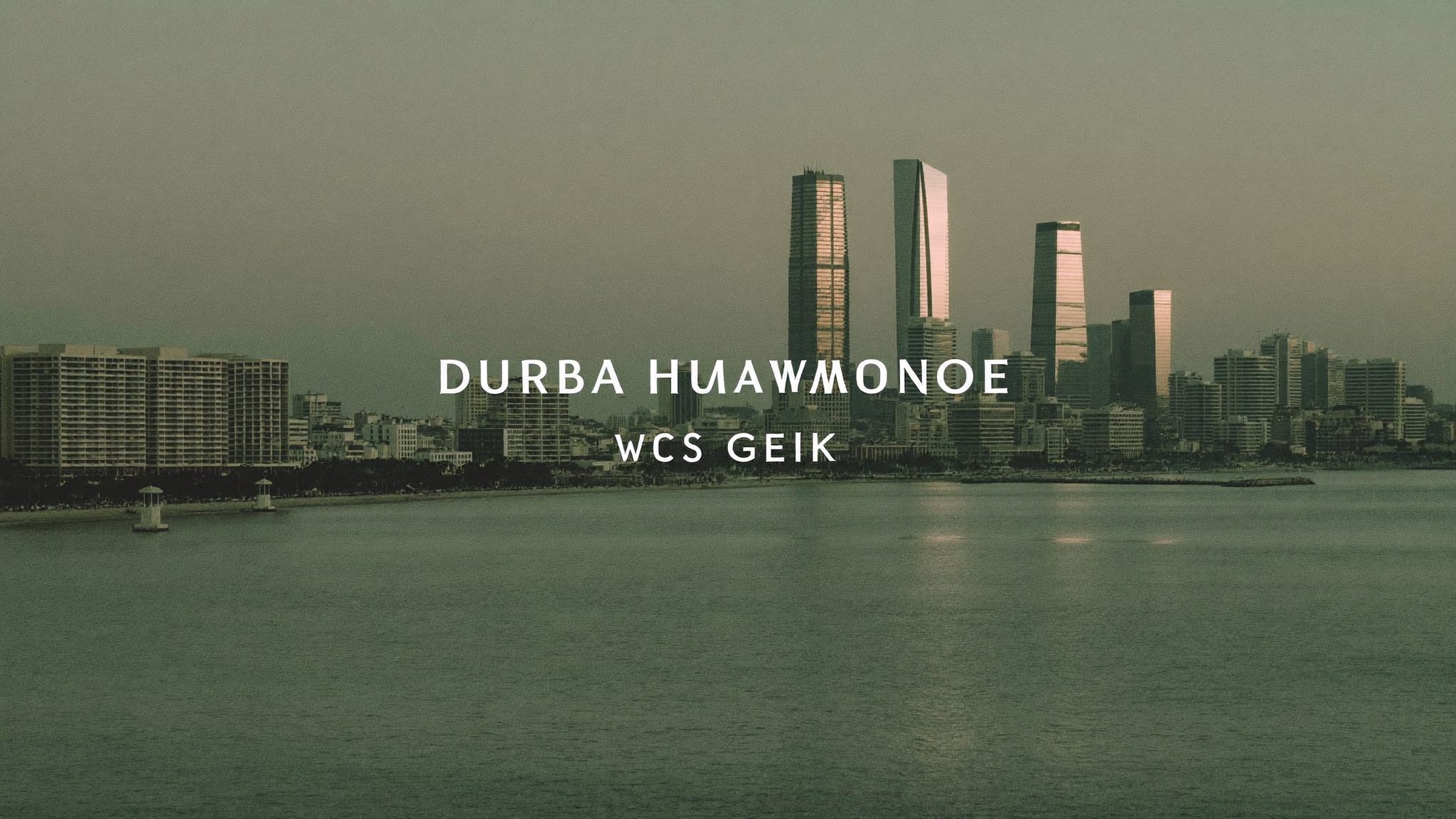The Durban skyline at evening, seen from Umhlanga Rocks
